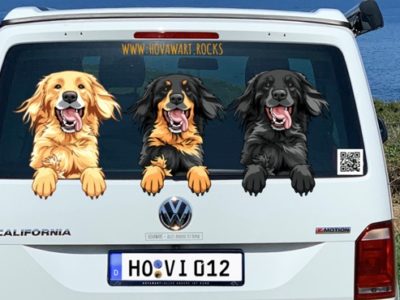 Aufkleber Hovawart in allen drei Farbschlägen