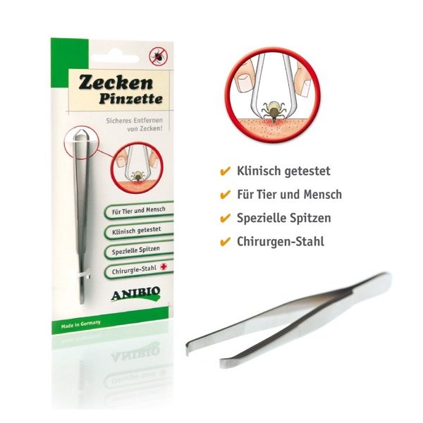 Zecken-Pinzette Diese Zeckenpinzette wurde von Tierärzten mitentwickelt und besteht aus hochwertigem Chirurgenstahl.