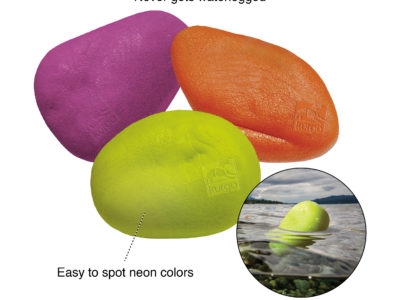 Dein Hund und du werden diese über das Wasser hüpfende Steine lieben.