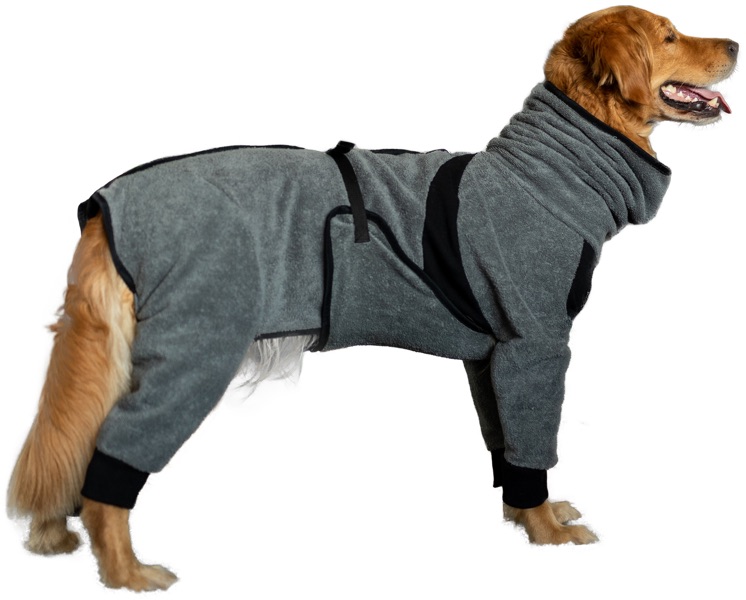 Bademantel Hovawart4 Bademantel für den Hovawart mit Beinen