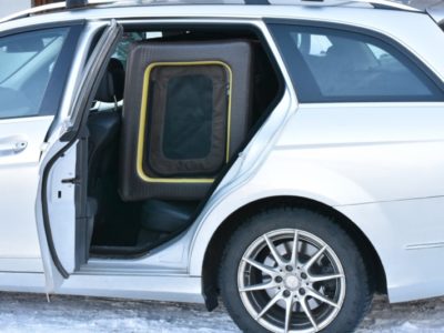 Hundebox mit Airbagfunktion für grosse Hunde