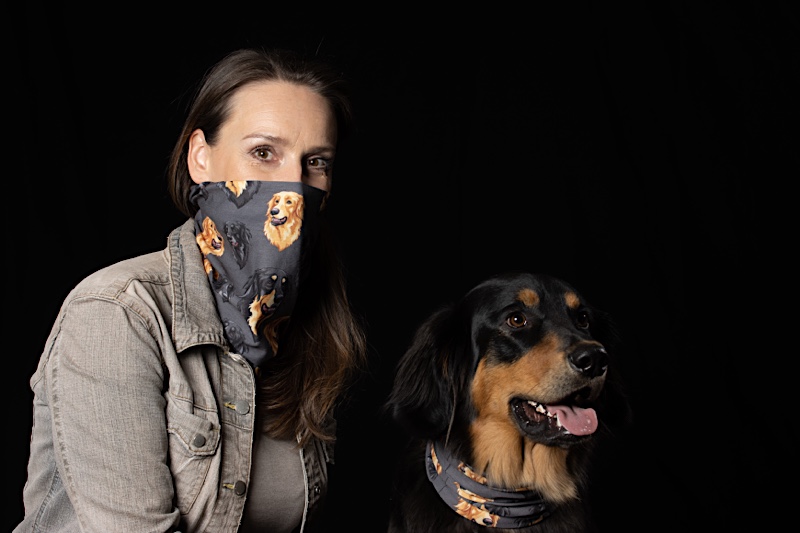 Multifunktionstuch11 Das Erste FairTrade hergestellte HOVI-Multifunktionstuch für Dich und Deinen Hund!