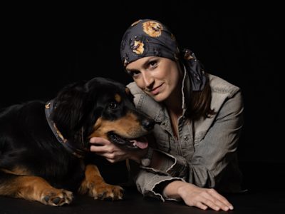 Das Erste FairTrade hergestellte HOVI-Multifunktionstuch für Dich und Deinen Hund!