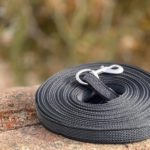 Gummierte 10 Meter lange Schleppleine schwarz